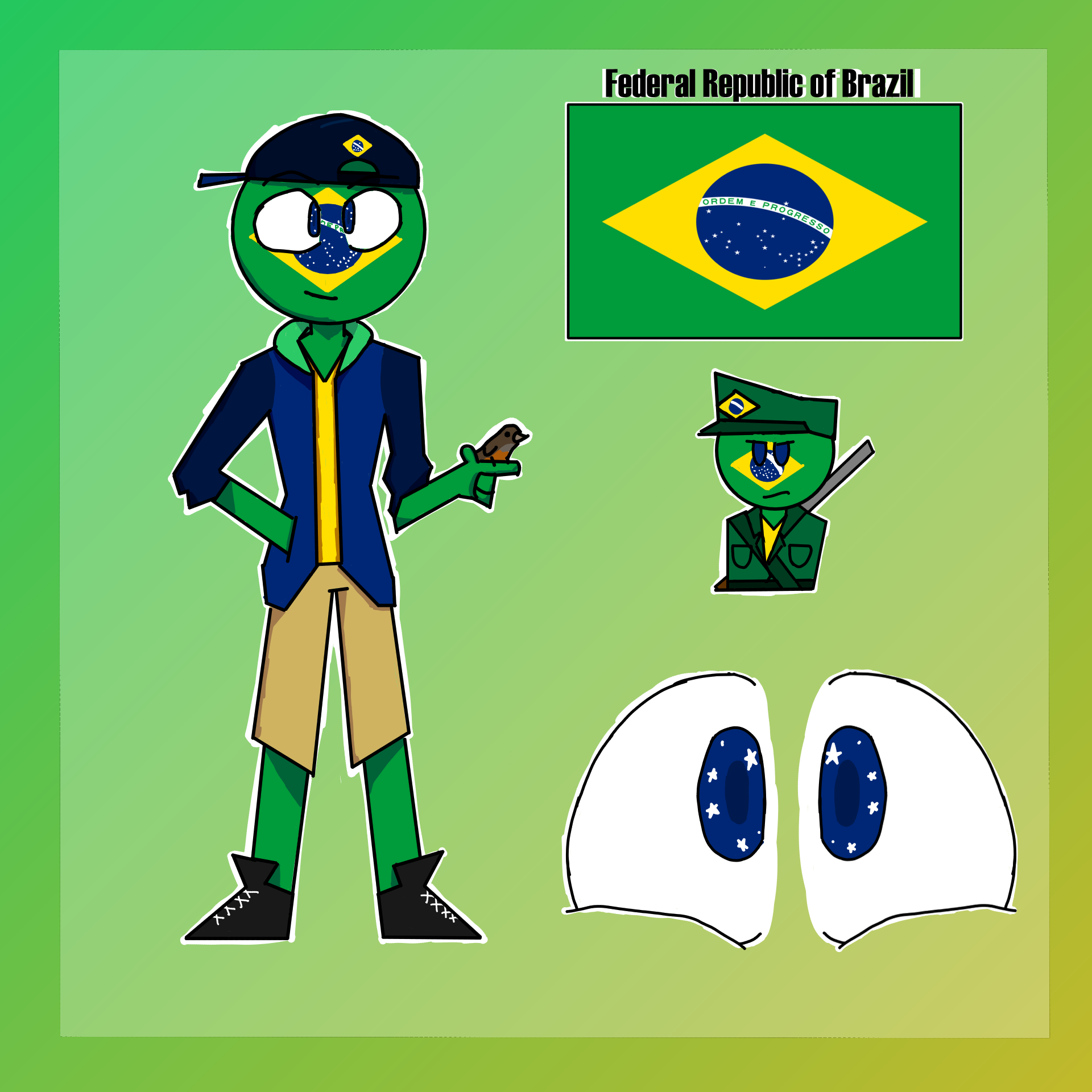 Federal Republic of Brazil Countryhumans by Cupheadboi6728 on DeviantArt