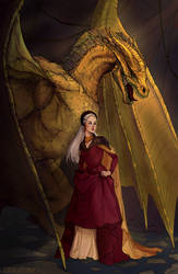 Rhaenyra Targaryen and Syrax