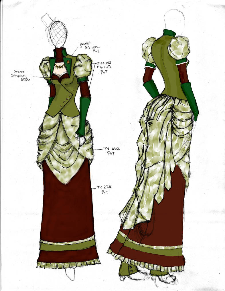 Victorian/Steampunk Fashion Design 2 by angerbunnie on DeviantArt