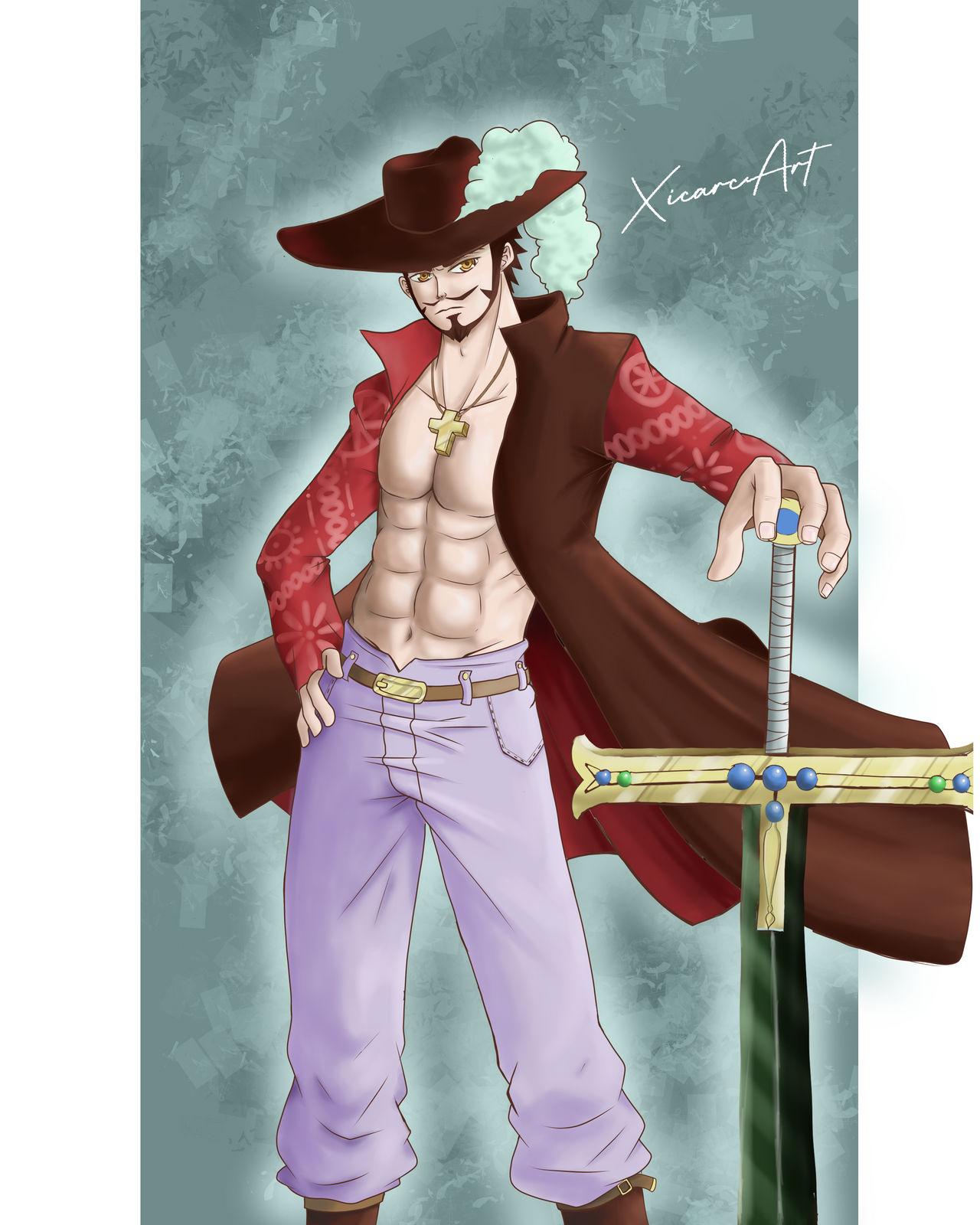 Mihawk Custom Design Mihawk Fanart by xicarcart on DeviantArt
