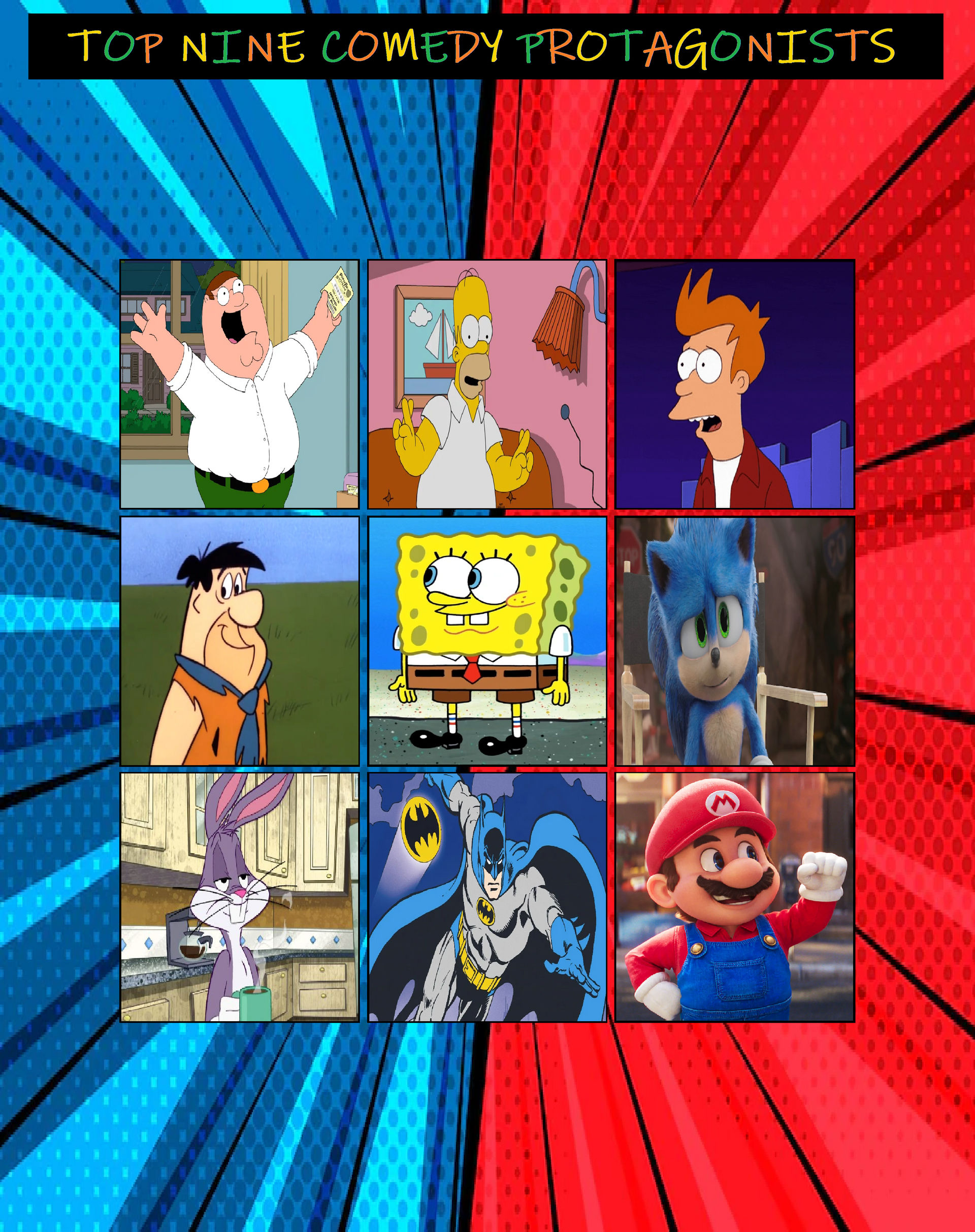 Top Nine Comedy Protagonists by Hazlamglorius on DeviantArt