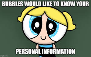 Bubbles Would Like To Know Your Personal Info