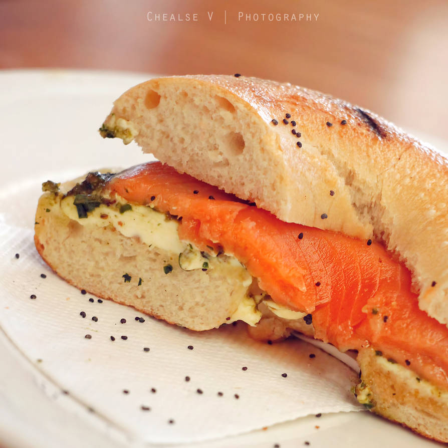 Salmon bagel by chealse Salmon bagel by chealse