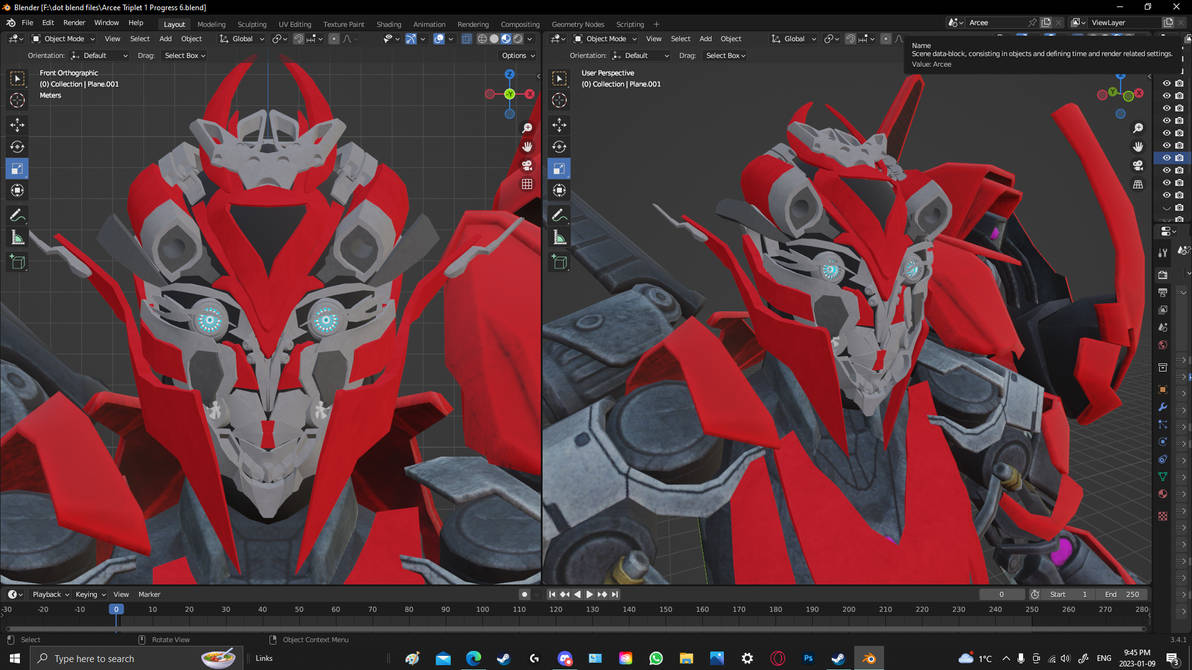 Transformers ROTF Arcee Head Remodeling Progress 3 by Primus03 on ...
