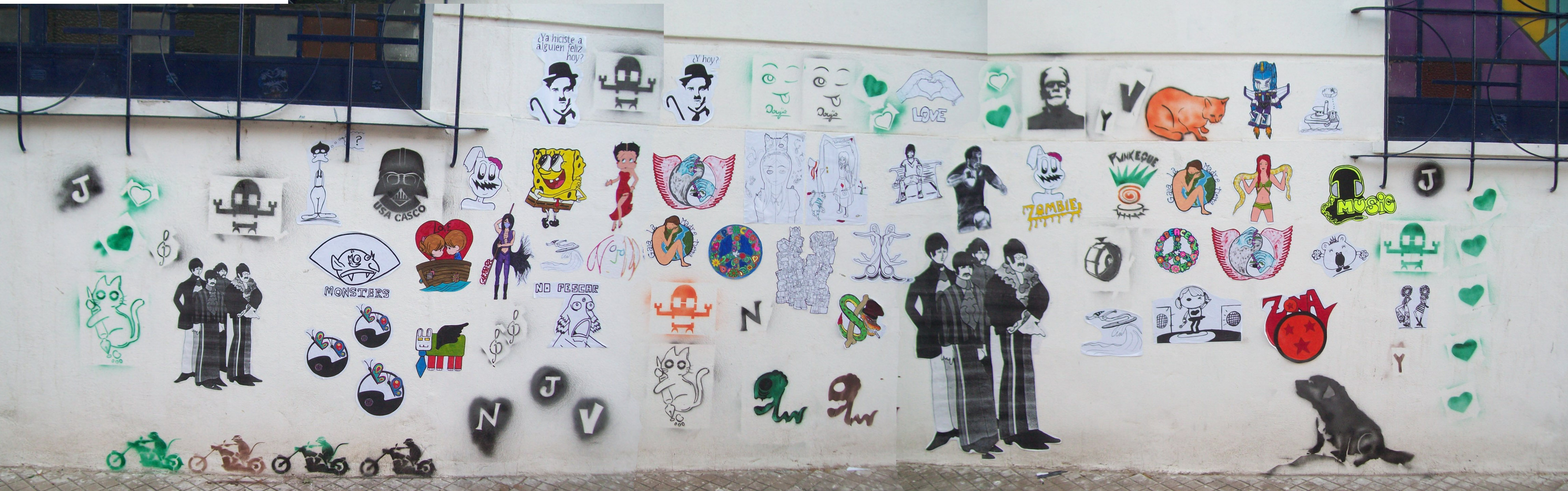 Wall full of Stickers