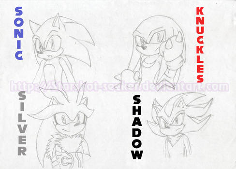 Sonic characters sketchs