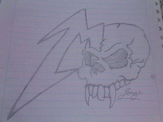 Mi dibujo calavera con m de metallica by SrDragonn on DeviantArt