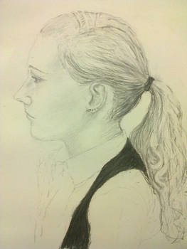 My best friend, drew in school by charcoal