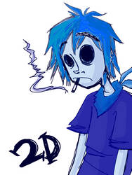 2D blue doodle dooboodle