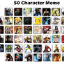 50 Characters Meme
