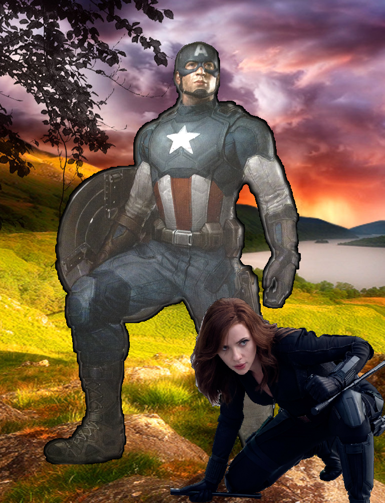 Captain America and Black Widow