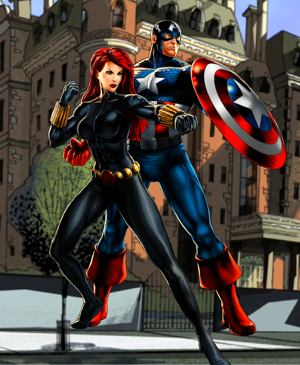 Classic Captain America and Black Widow