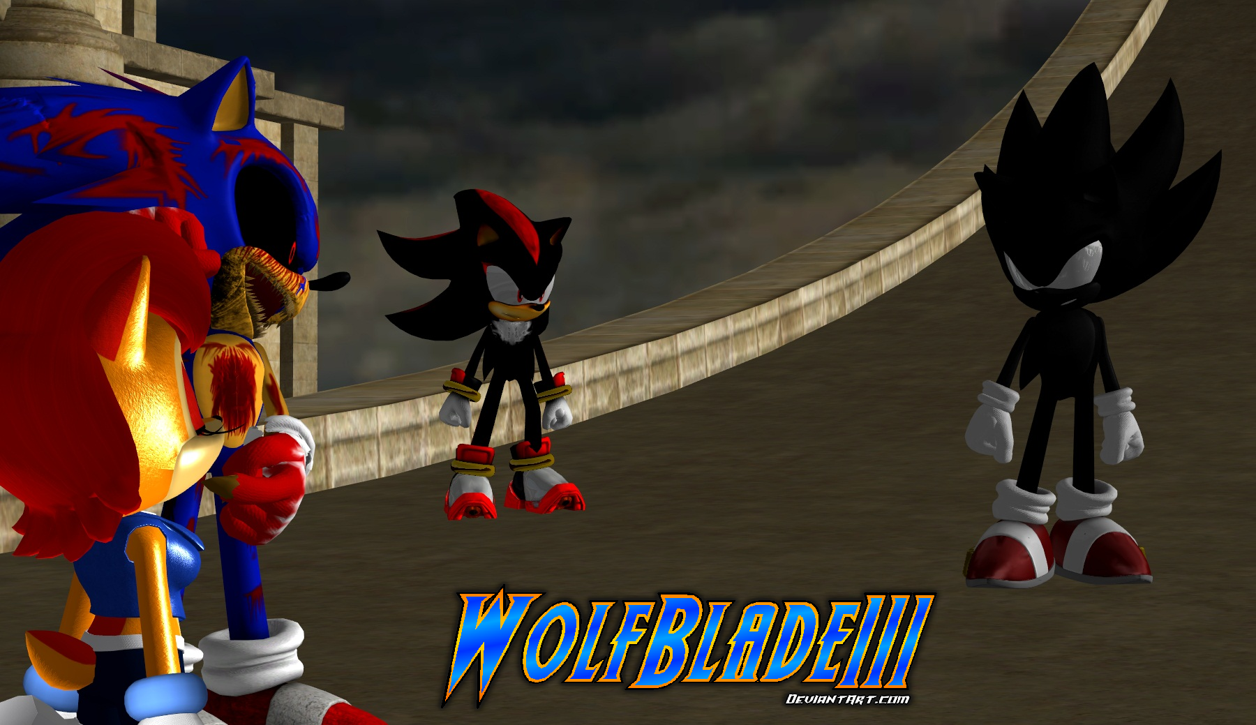 Dark Sonic VS Sonic.EXE Thumbnail by DrizzlyScroll1996 on DeviantArt