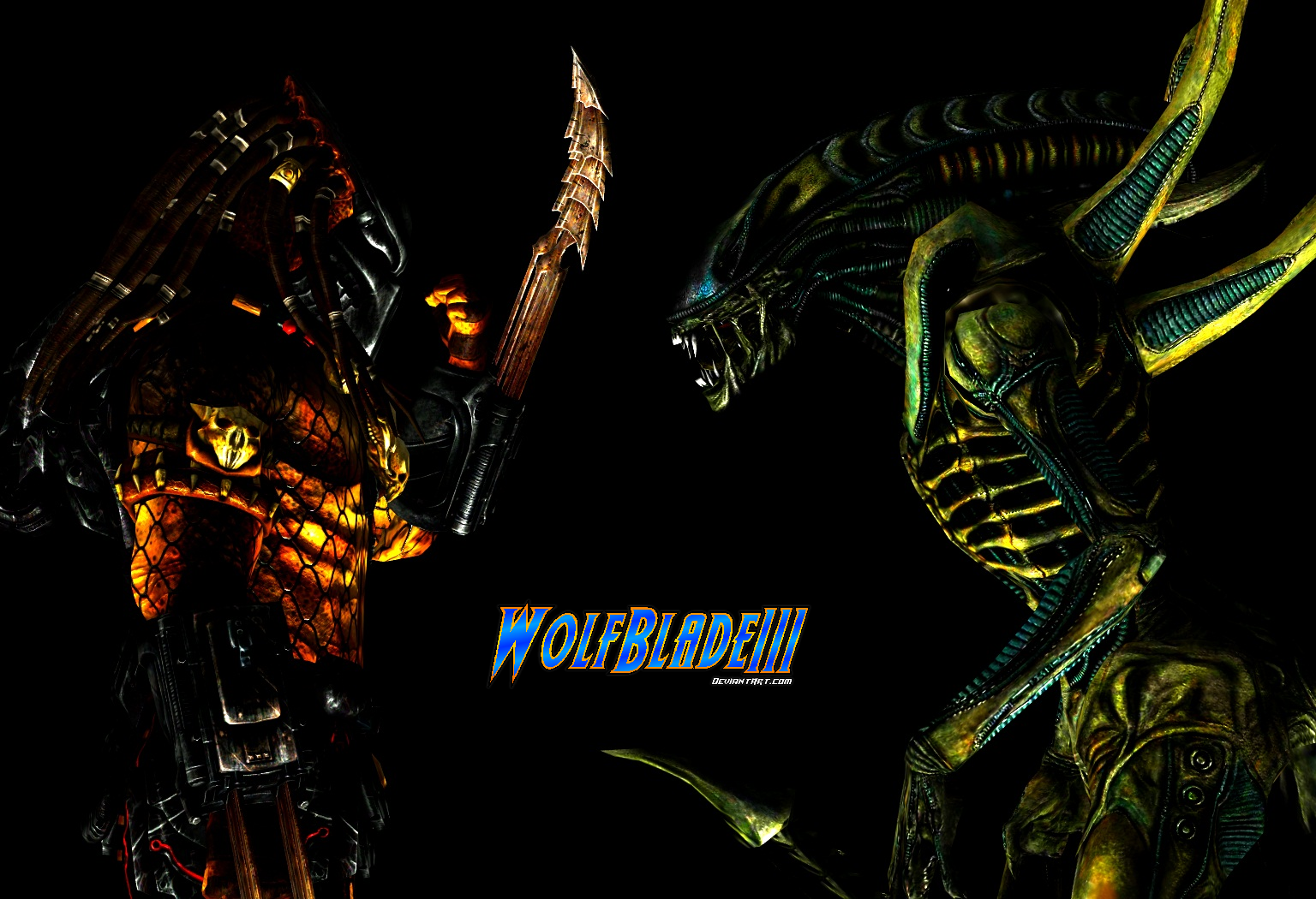 Predator Vs Alien Text Predator vs Alien by WOLFBLADE111 on DeviantArt