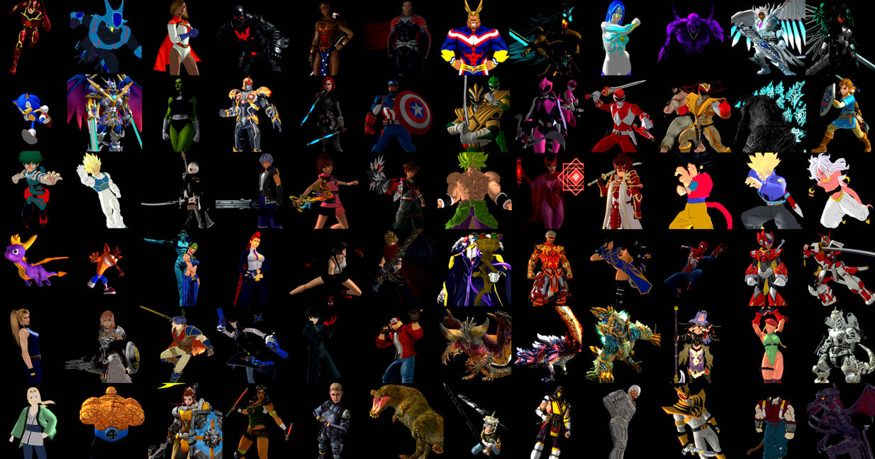 Character Collage by WOLFBLADE111 on DeviantArt