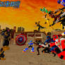 The Guardians and RPM Rangers vs Ultron Sigma