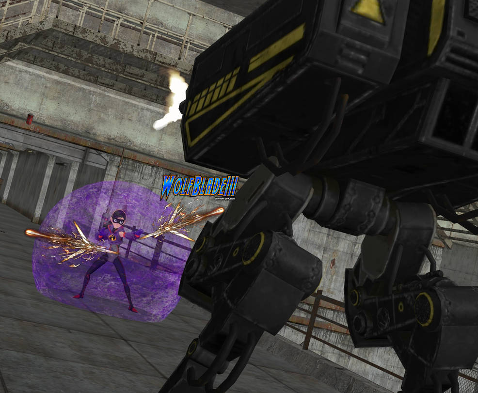 Violet vs Gunbot by WOLFBLADE111 on DeviantArt