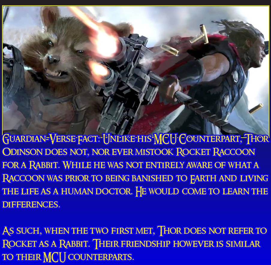 Thor Rocket Rabbit Guardian-Verse Fact: Not Rocket Rabbit by WOLFBLADE111 on DeviantArt
