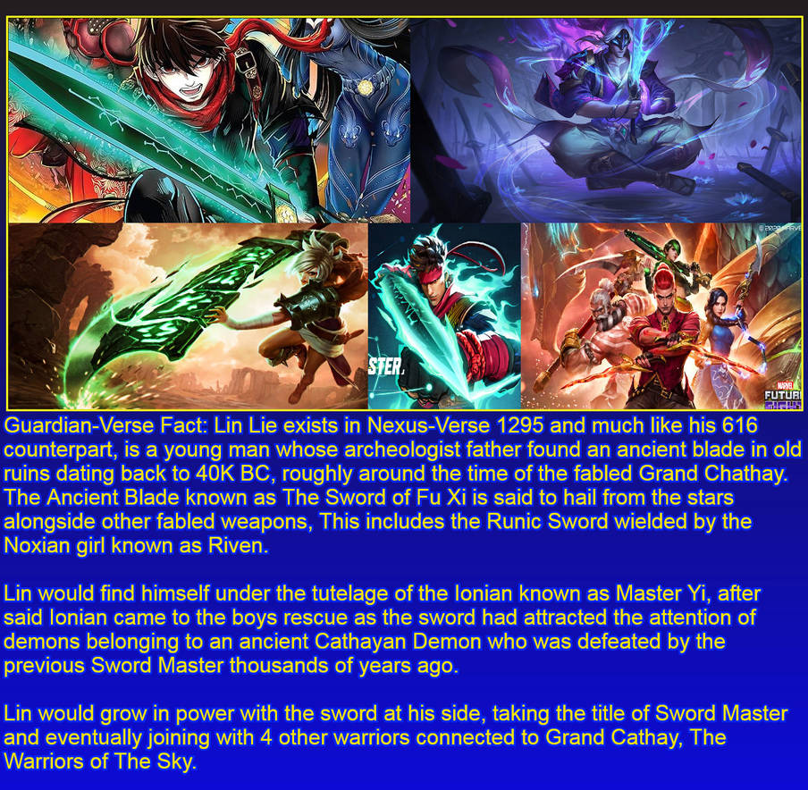 Guardian-Verse Fact: Lin Lie The Sword Master by WOLFBLADE111 on DeviantArt