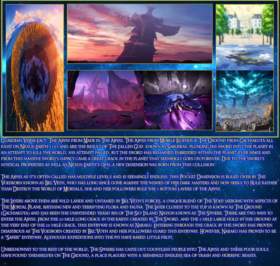 Veracious Abyss Guardian-Verse Fact: The Abyss by WOLFBLADE111 on DeviantArt