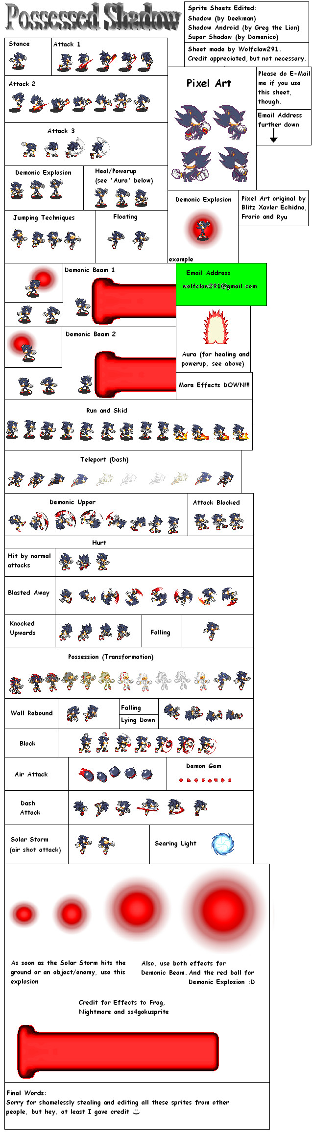 Cheat Master Shadow Sprite Code Possessed Shadow Sprite Sheet by wolfclaw291 on DeviantArt