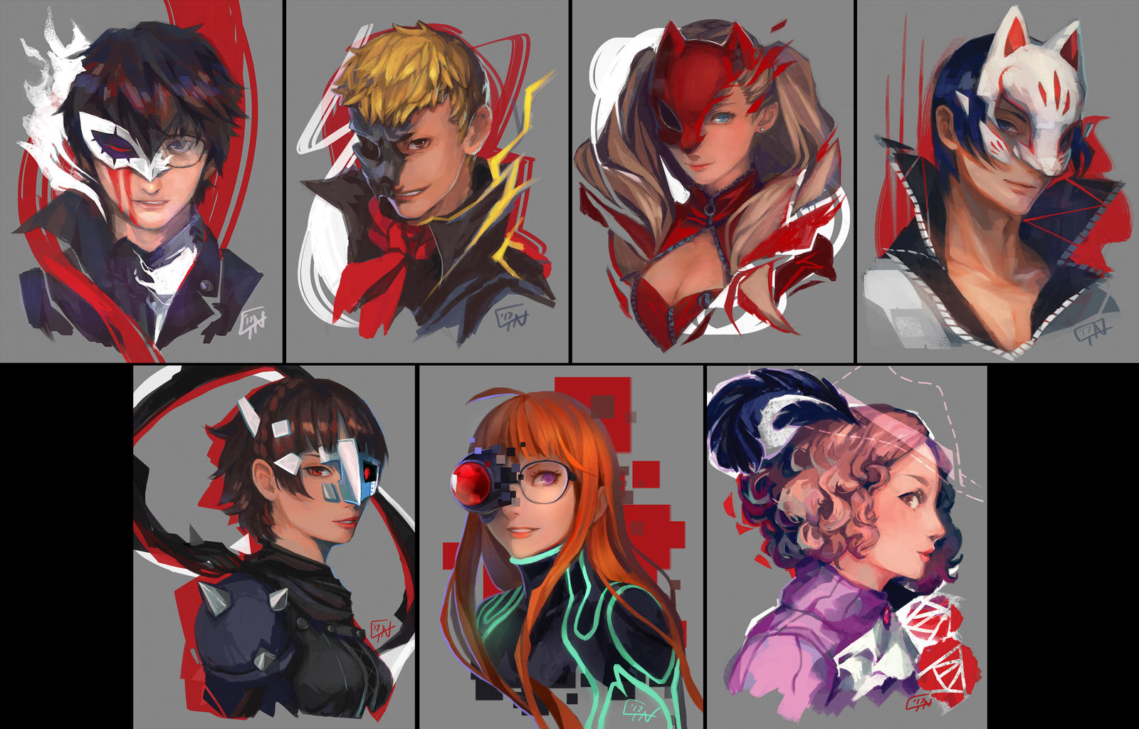 Persona 5 Phantom Thieves Portrait Set By C dra On DeviantArt persona-5-phantom-thieves-portrait-set-by-c-dra-on-deviantart