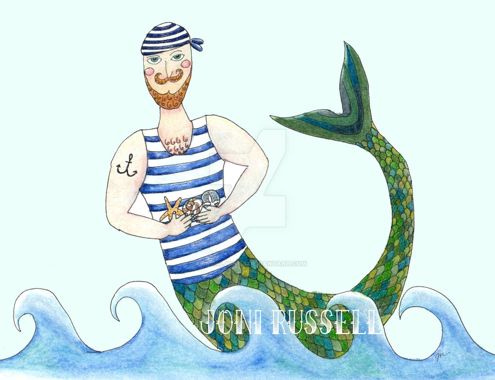 Merman Merchant Merman with treasures by artgirljoni58 on DeviantArt