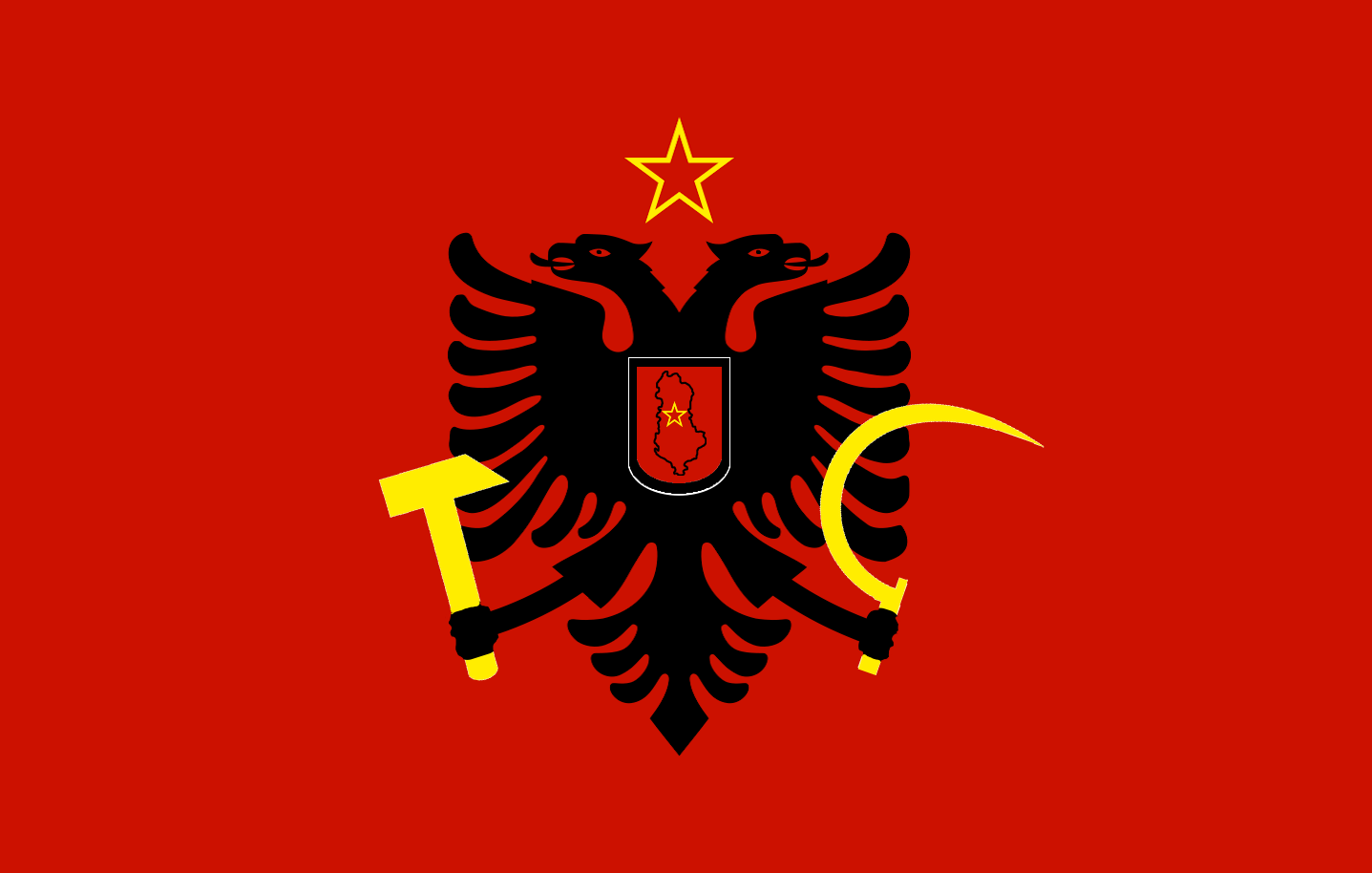 Flag communist byzantine albania haderach albanian wallpaper deviantart communism soviet redesigns Communist albania military rank