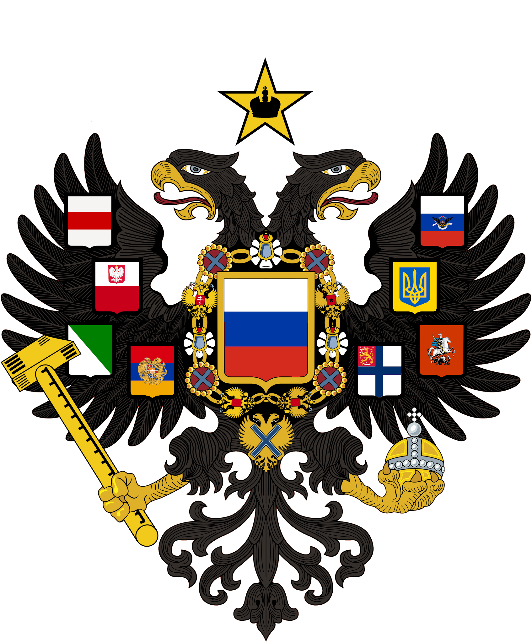 Coat of Arms flag of Russia by Luxor222 on DeviantArt