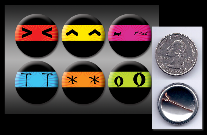 Many Moods of a Ninja buttons