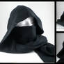Ninja hoodie scarf - black