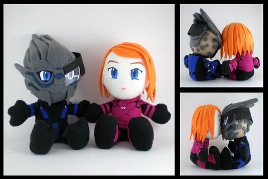 Garrus and Shepard plushies