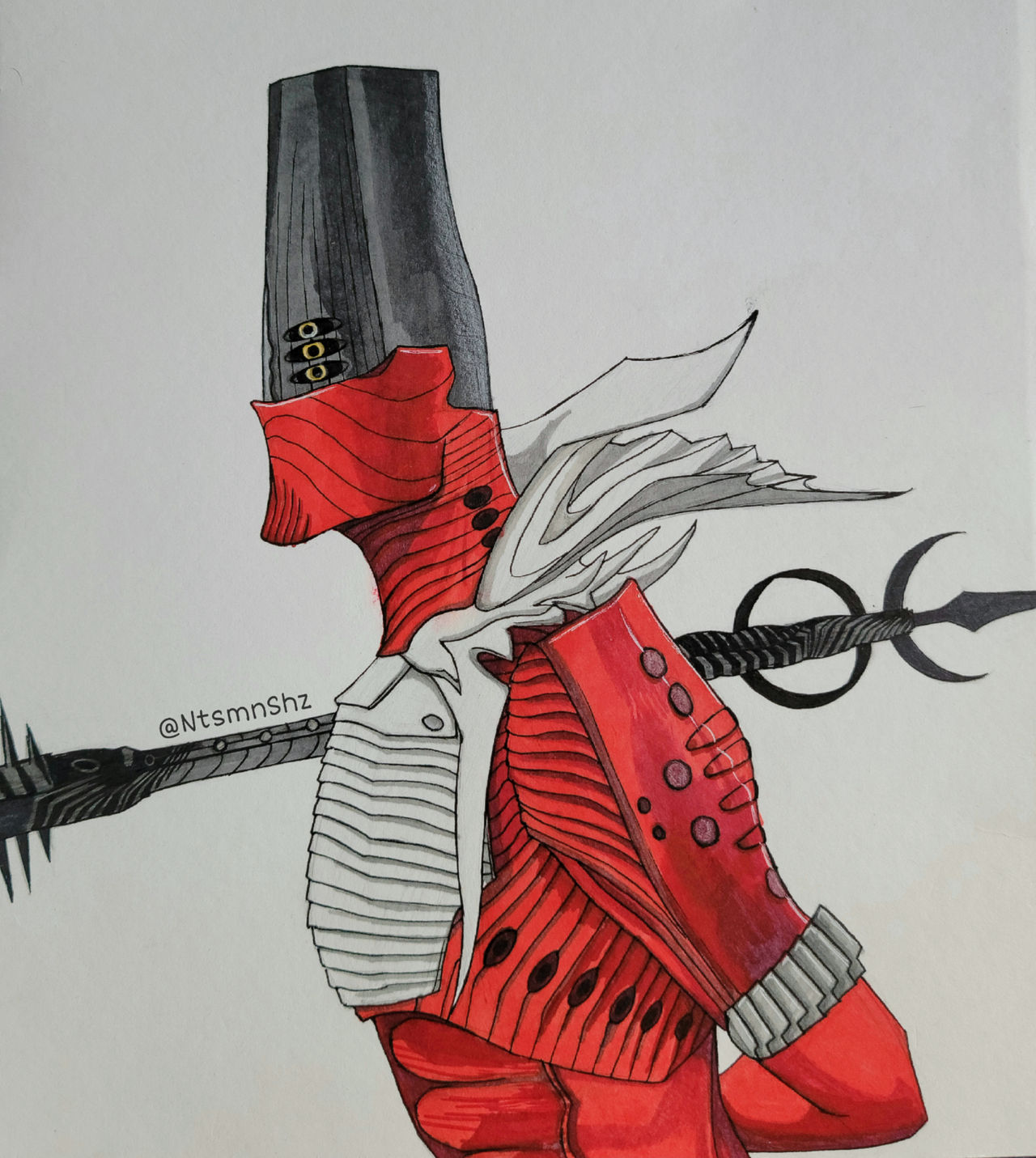 Rhulk drawing done with markers by NtsmnShz on DeviantArt