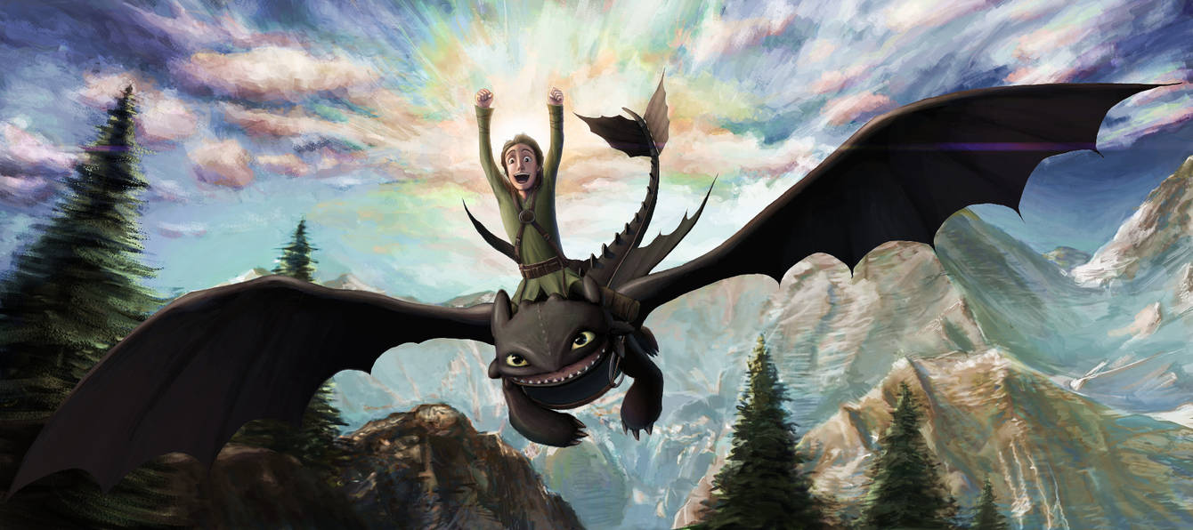 Hiccup and Toothless by HawkeyeWong Hiccup and Toothless by HawkeyeWong