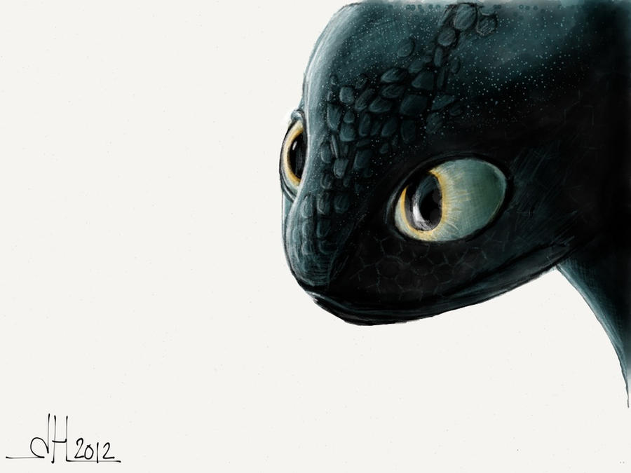 Toothless, How to train your dragon sketch on ipad by WouterZ on DeviantArt