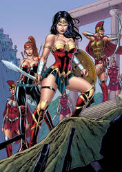 Wonder Woman and Titaness Amazons Warriors