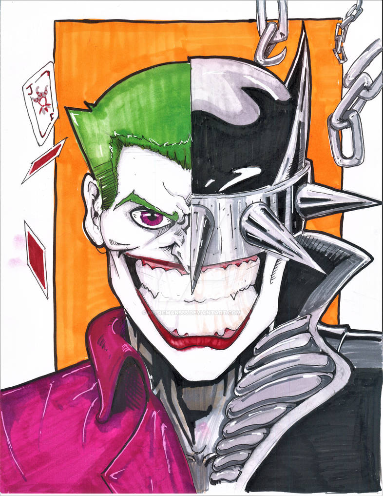 Batman who laughs/Joker side by side by musicman555 on DeviantArt