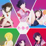 Girls from the Monogatari Series