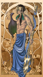 Peacock Garden--Male by Cyzra