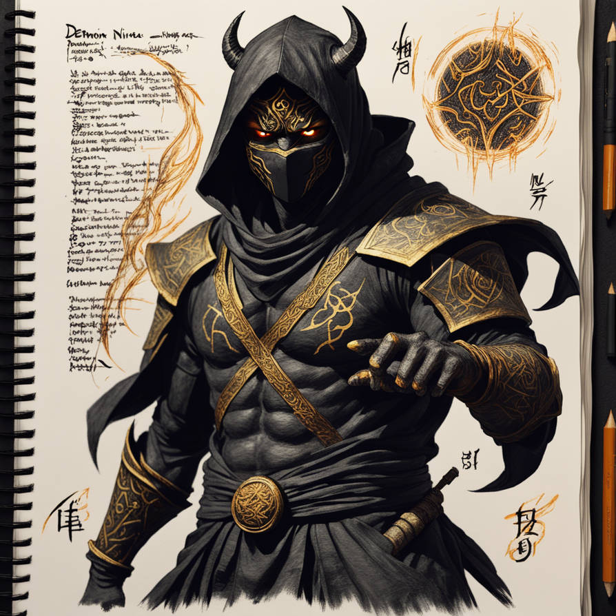 Demon-ninja-black-fire-magicmagic-runes-ancient-ma by caotheanhvu on ...