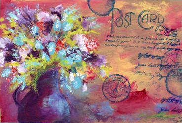 Postcard ~ French Flowers