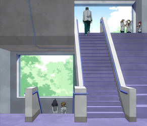 UA stairs background (bnha)