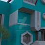 3D - Blue Metal Home II