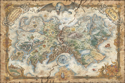 Map of Xadia for The Dragon Prince series