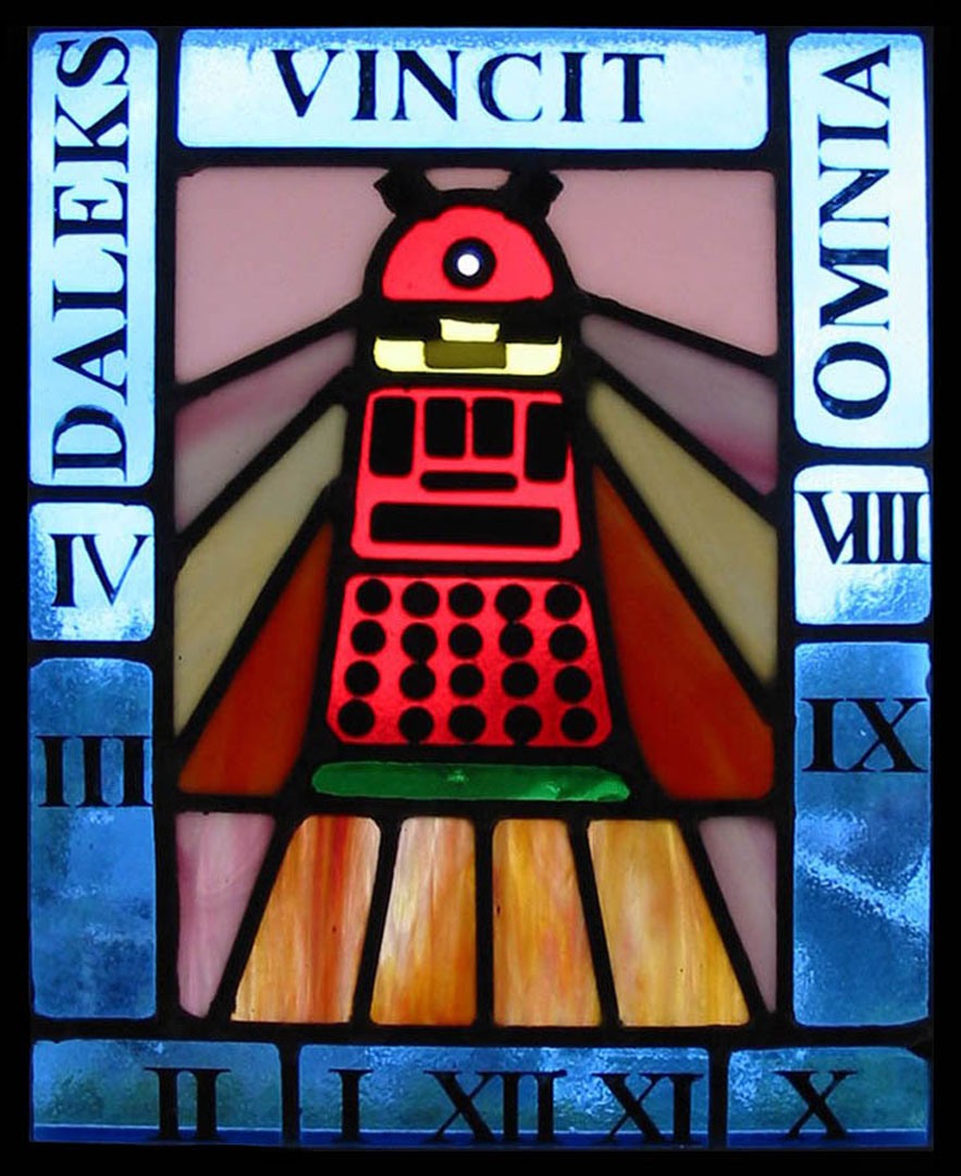 Stained Glass Dalek Sundial