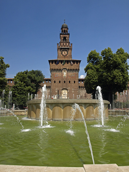 Sforza Fortress with Fountain