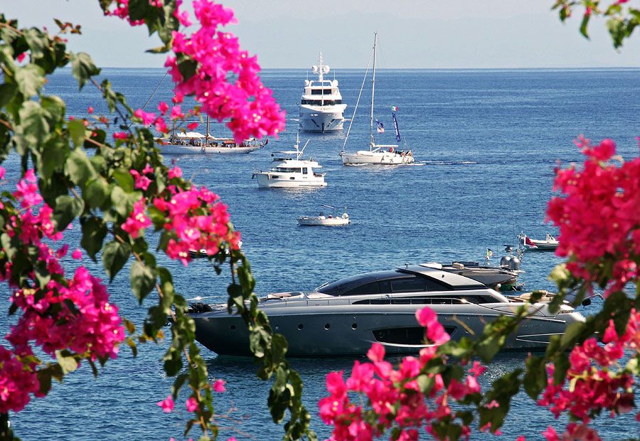 Boats and Bougainvillea