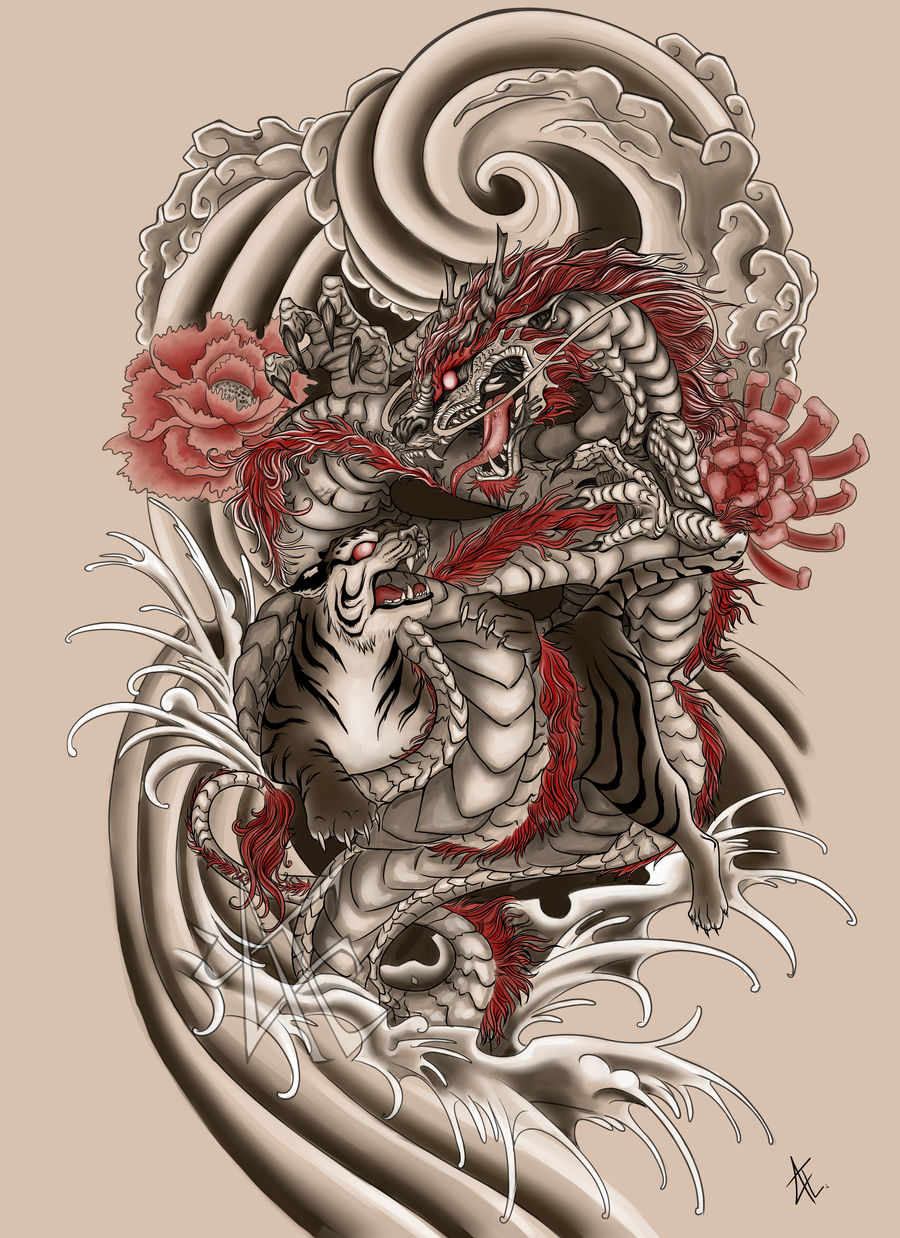 Japanese Tattoo Commission by Beautiful-Beasties on DeviantArt