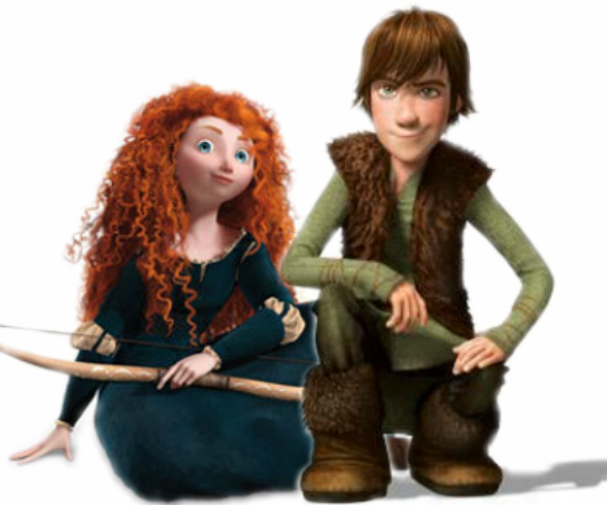 Merida and Hiccup