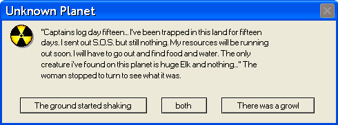 Error Message - Unknown Planet